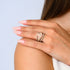 Pear Silicone Ring with Metal Frame & Stones – Includes 2 Stackable Bands | Patented Design by Rinfit
